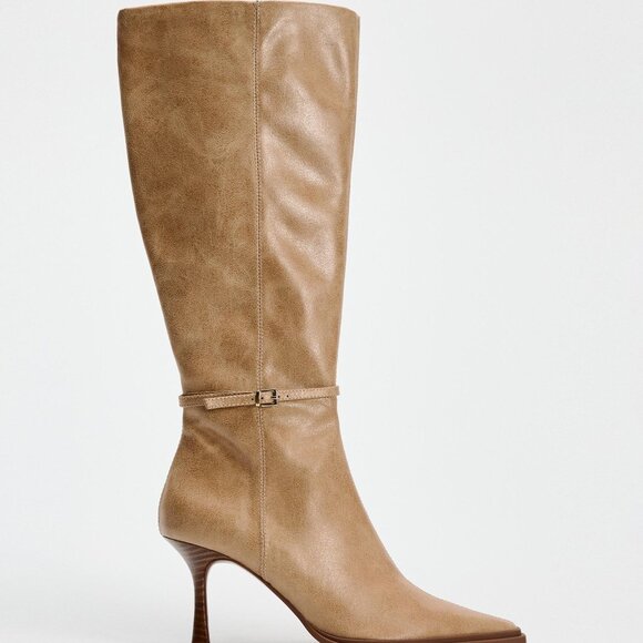 ZARA AUTUMN KNEE HIGH POINTED BOOTS SIZE 8 NEW W/TAGS - Picture 2 of 6